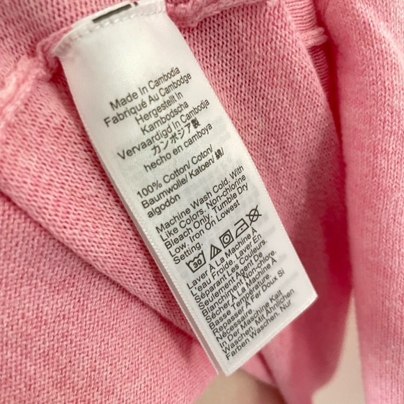 J Crew Ruffle Neck Pink‎ Sweater Size S Preppy J.Crew - Picture 7 of 7